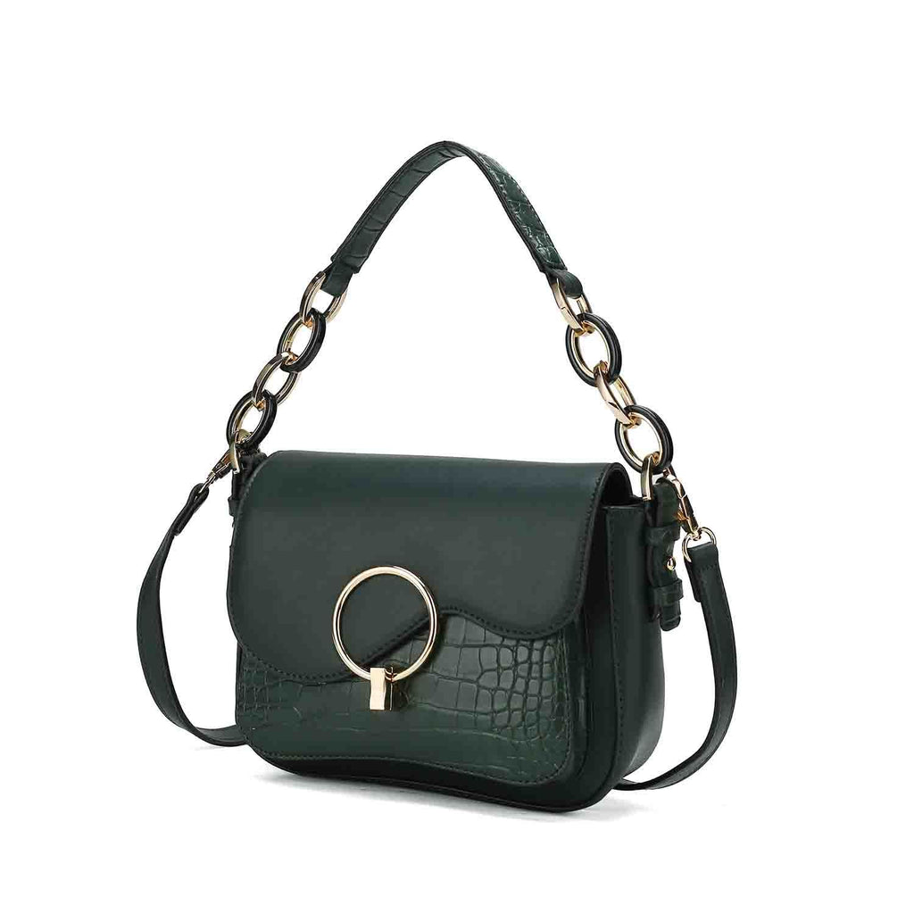 MKF Collection Fantasy Croc Women's Shoulder Bag, Sleek Crossbody Purse Handbag by Mia K