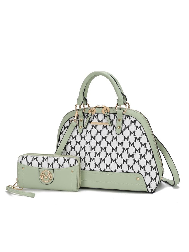MKF Collection Frida Vegan Leather Women Satchel with matching Wallet by Mia k