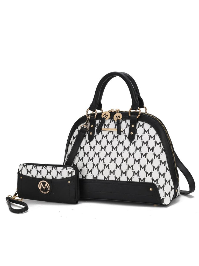 MKF Collection Frida Vegan Leather Women Satchel with matching Wallet by Mia k