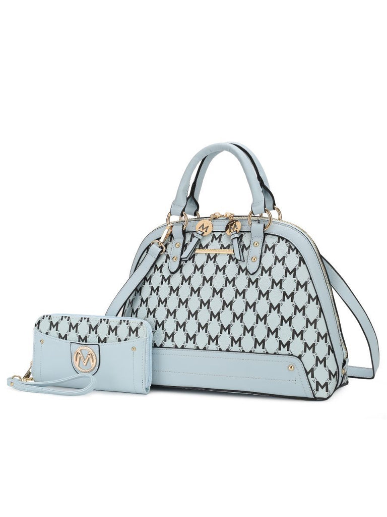 MKF Collection Frida Vegan Leather Women Satchel with matching Wallet by Mia k