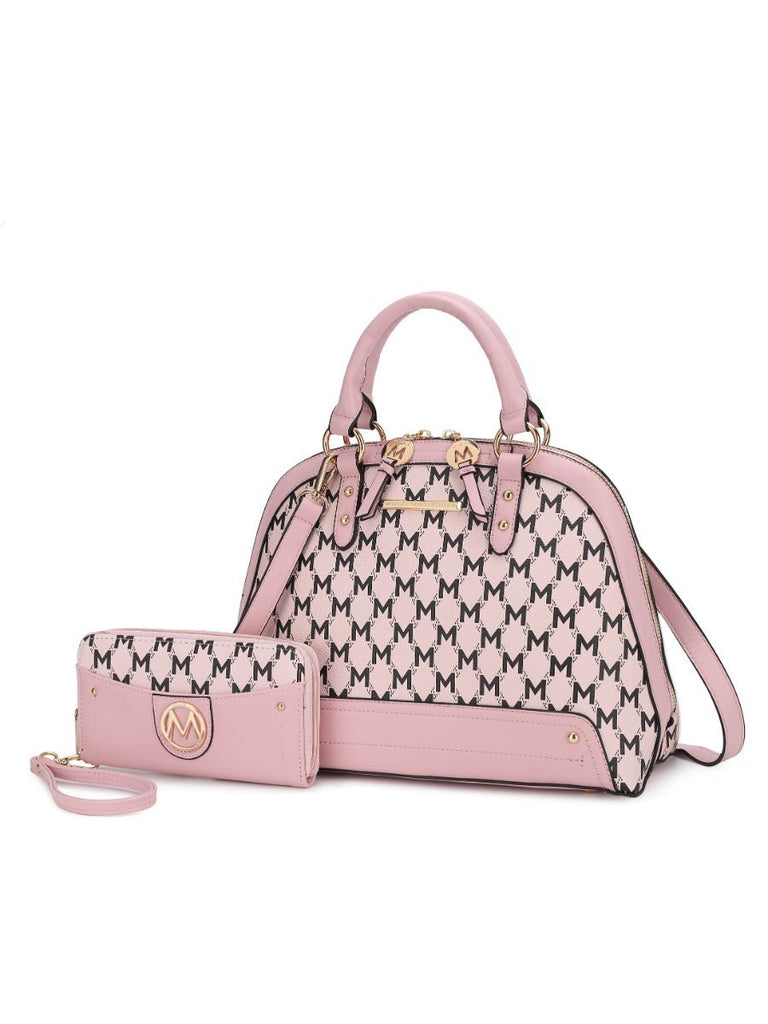 MKF Collection Frida Vegan Leather Women Satchel with matching Wallet by Mia k
