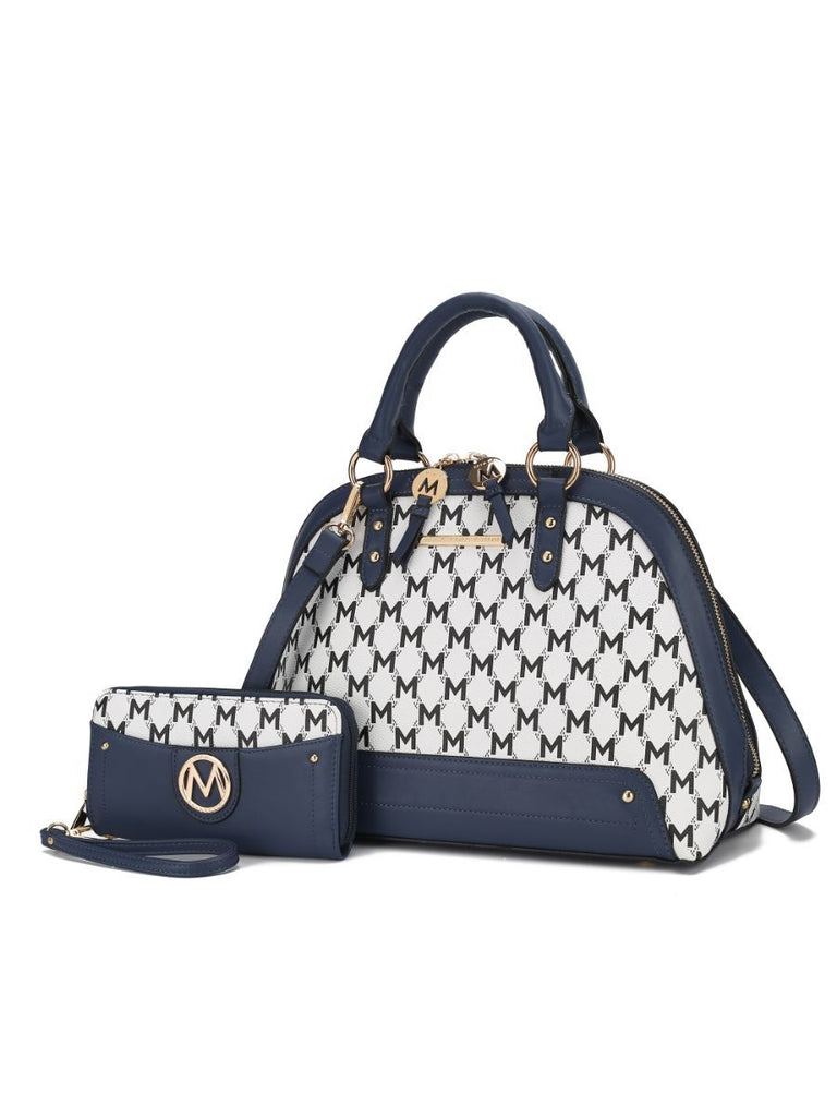 MKF Collection Frida Vegan Leather Women Satchel with matching Wallet by Mia k