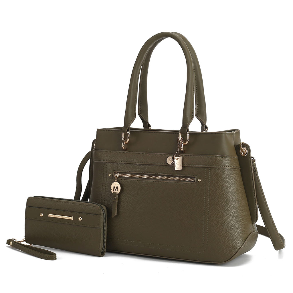 MKF Collection Gardenia Vegan Leather Women Tote Bag with Wallet by Mia k