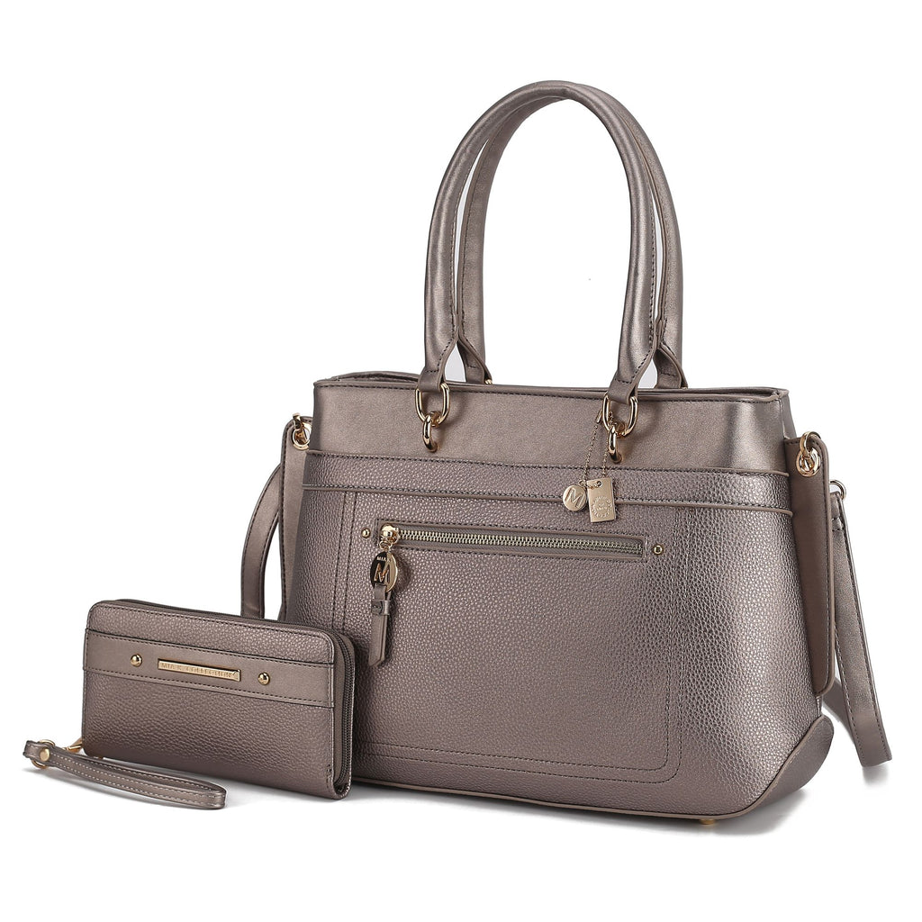 MKF Collection Gardenia Vegan Leather Women Tote Bag with Wallet by Mia k