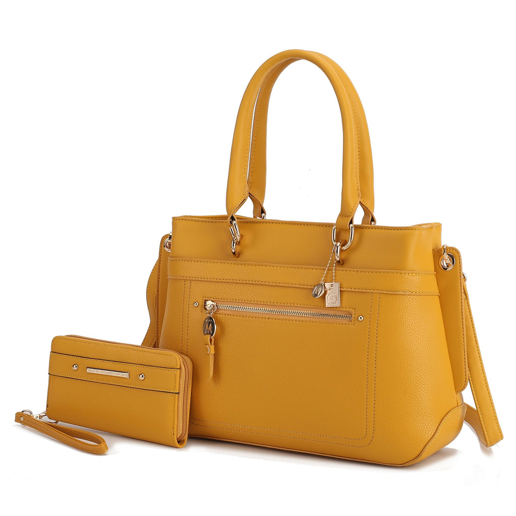 MKF Collection Gardenia Vegan Leather Women Tote Bag with Wallet by Mia k