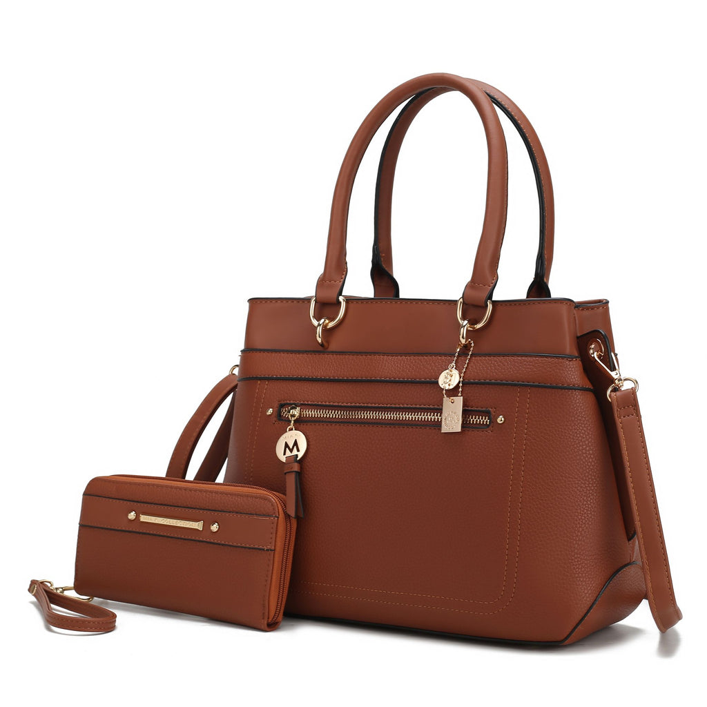 MKF Collection Gardenia Vegan Leather Women Tote Bag with Wallet by Mia k