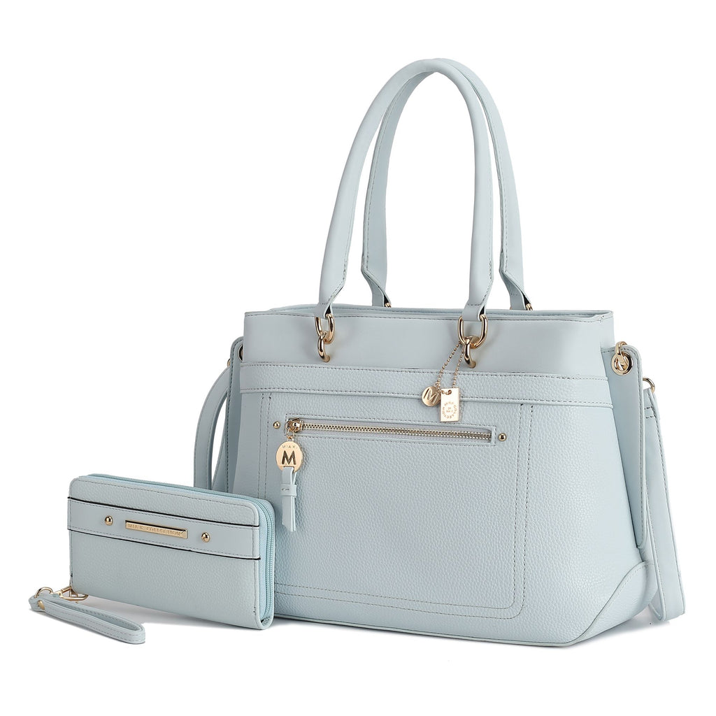 MKF Collection Gardenia Vegan Leather Women Tote Bag with Wallet by Mia k