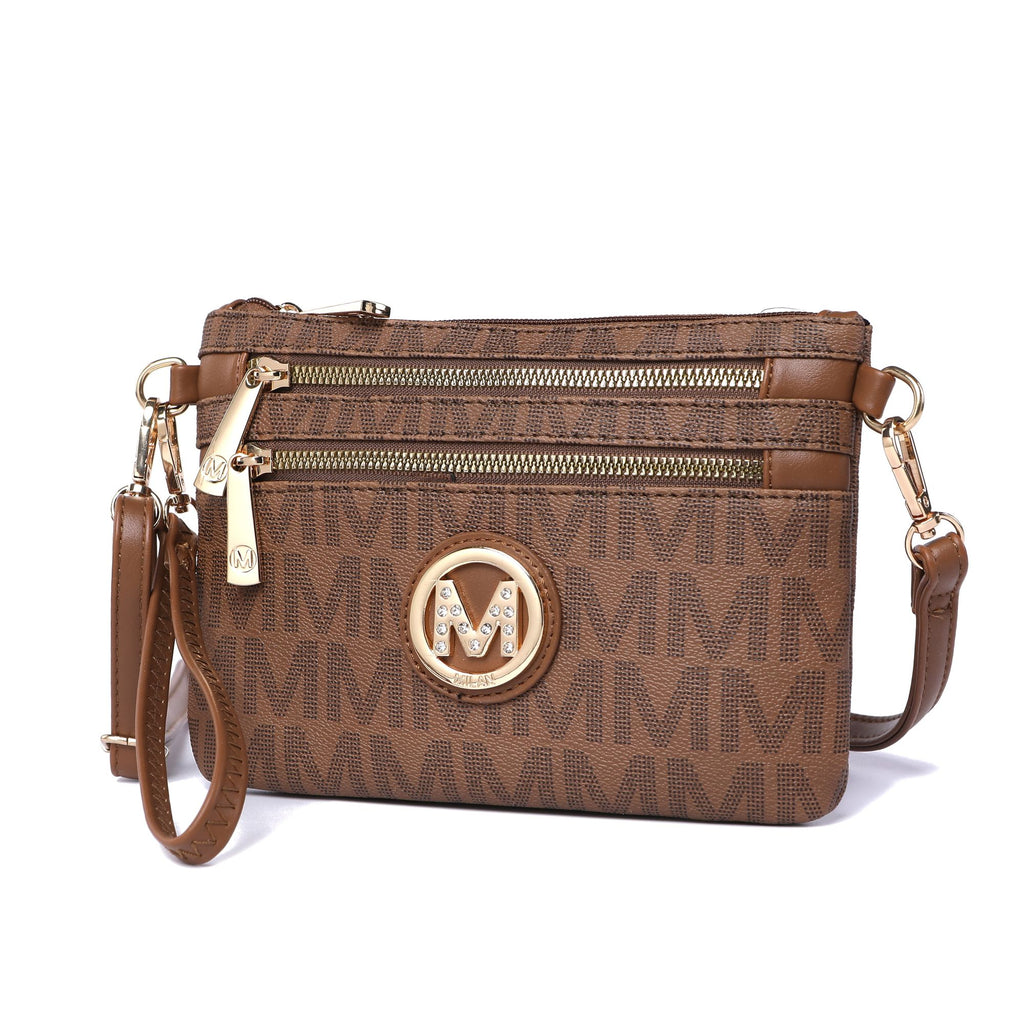 MKF Collection Geneve M Signature Crossbody & Wristlet by Mia k