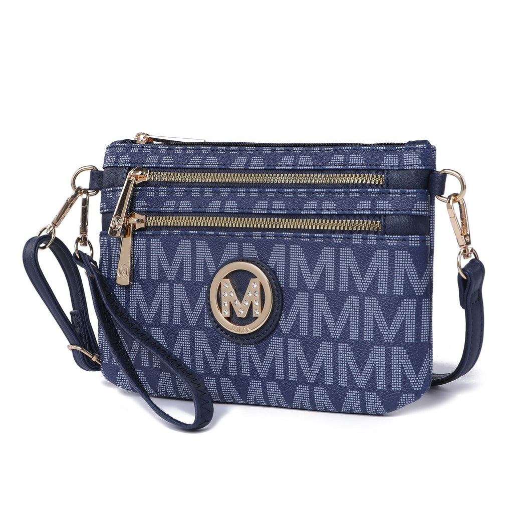 MKF Collection Geneve M Signature Crossbody & Wristlet by Mia k