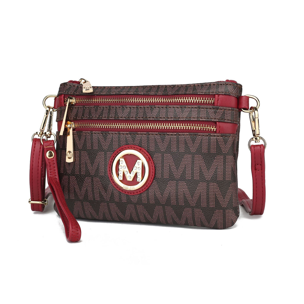 MKF Collection Geneve M Signature Crossbody & Wristlet by Mia k