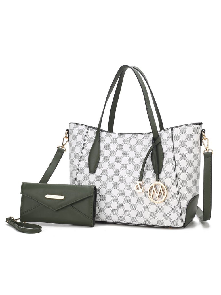 MKF Collection Gianna Vegan Leather Women Tote with matching Wallet by Mia k