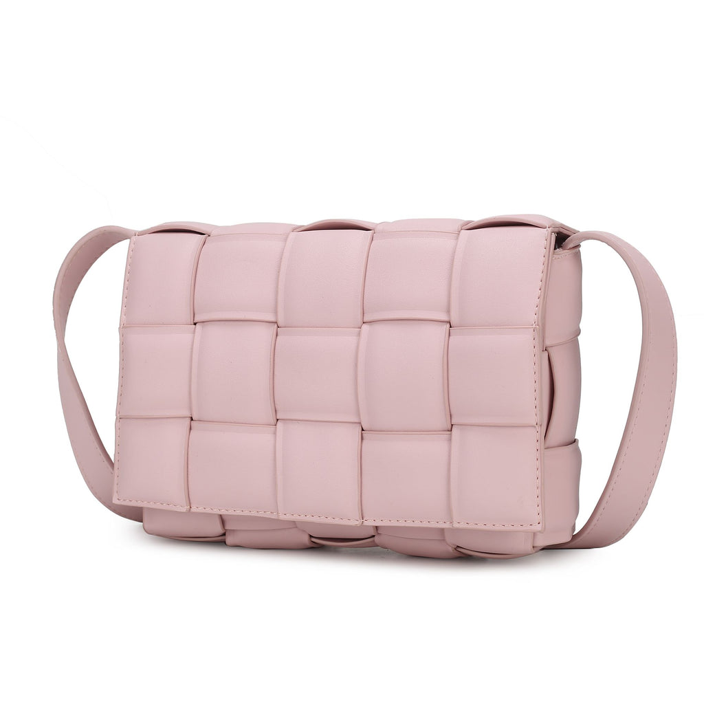 MKF Collection Ginger Woven Vegan Leather Women Shoulder Bag by Mia k