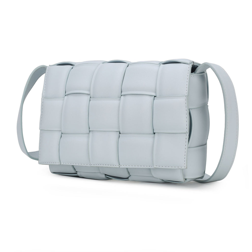 MKF Collection Ginger Woven Vegan Leather Women Shoulder Bag by Mia k