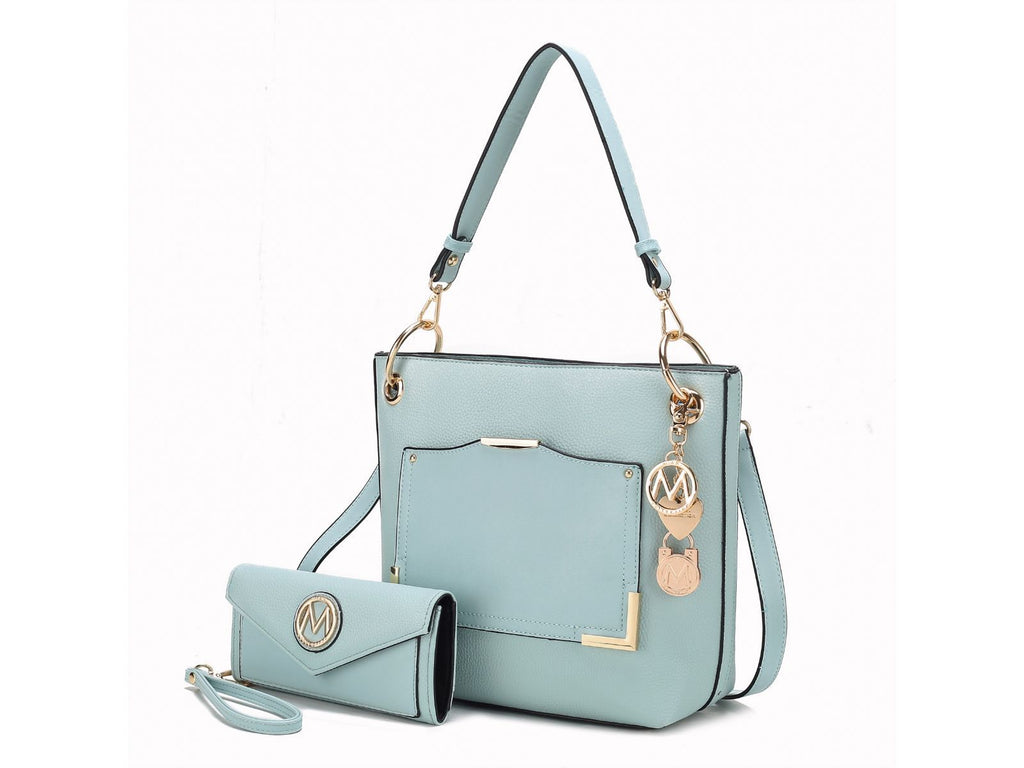 MKF Collection Grace Vegan Leather Women's Tote Bag with Wallet- 2 pieces by Mia k