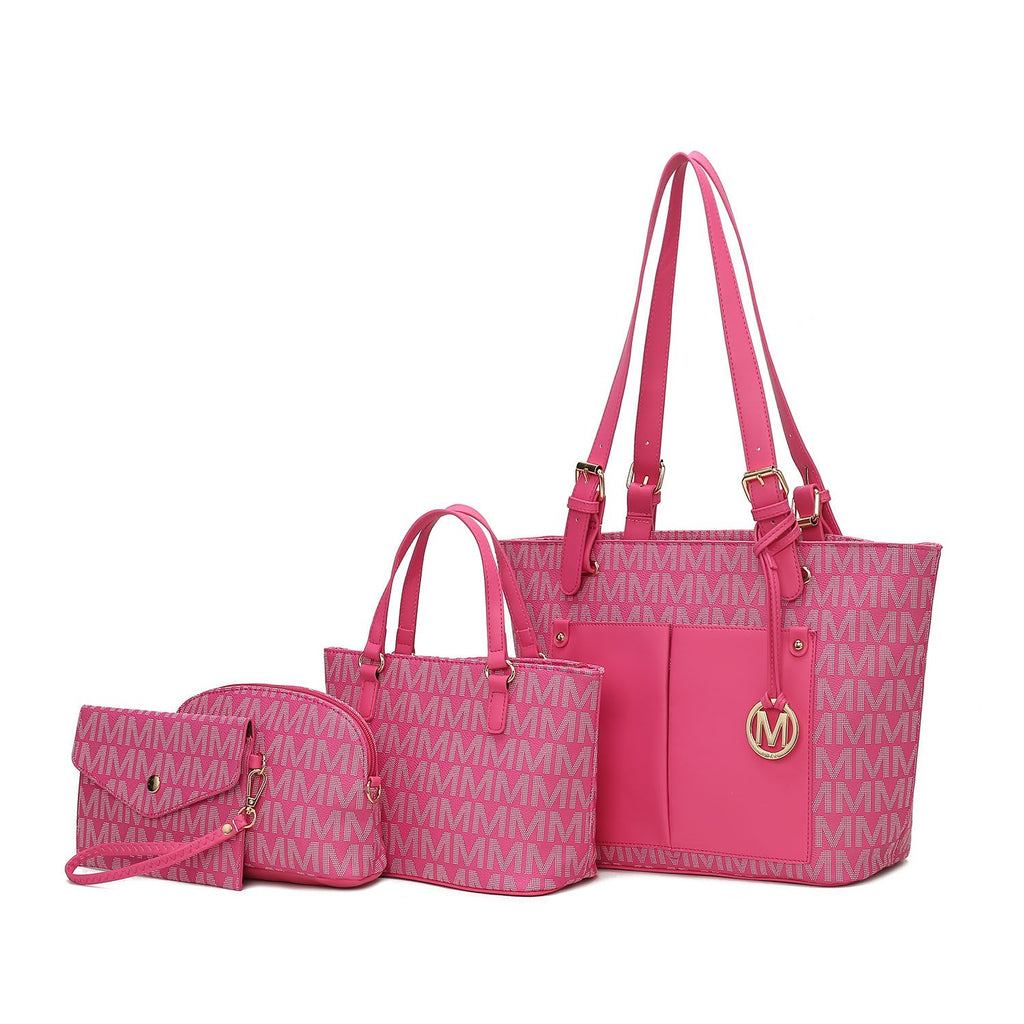 MKF Collection Havenly Signature Vegan Leather Women Tote Bag, Mini Tote Bag, Pouch and Wallet by Mia K