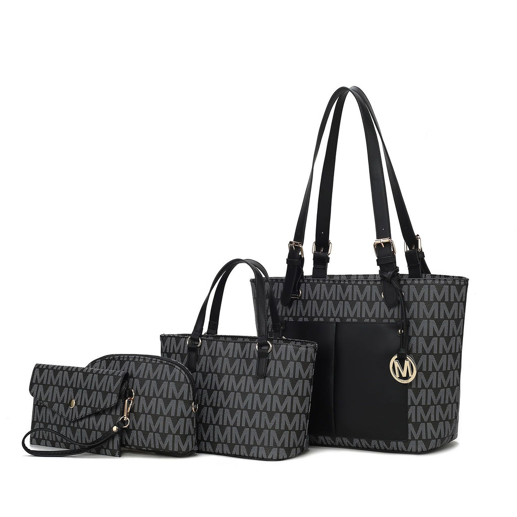 MKF Collection Havenly Signature Vegan Leather Women Tote Bag, Mini Tote Bag, Pouch and Wallet by Mia K