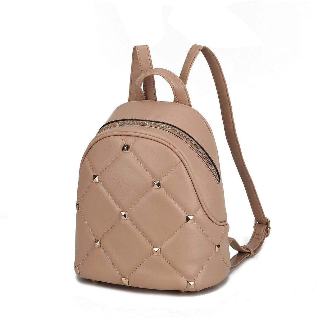 MKF Collection Hayden Quilted Vegan Leather with Studs Women Backpack by Mia K