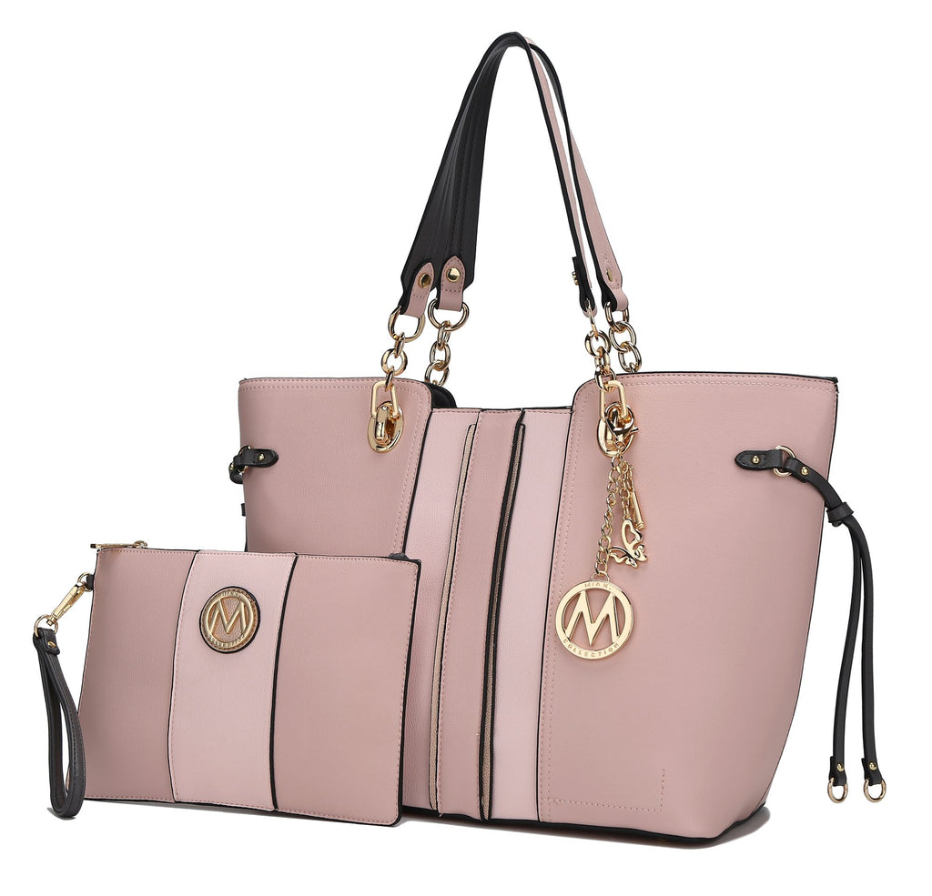 MKF Collection Holland Tote Handbag with Wristlet Vegan Leather by Mia k