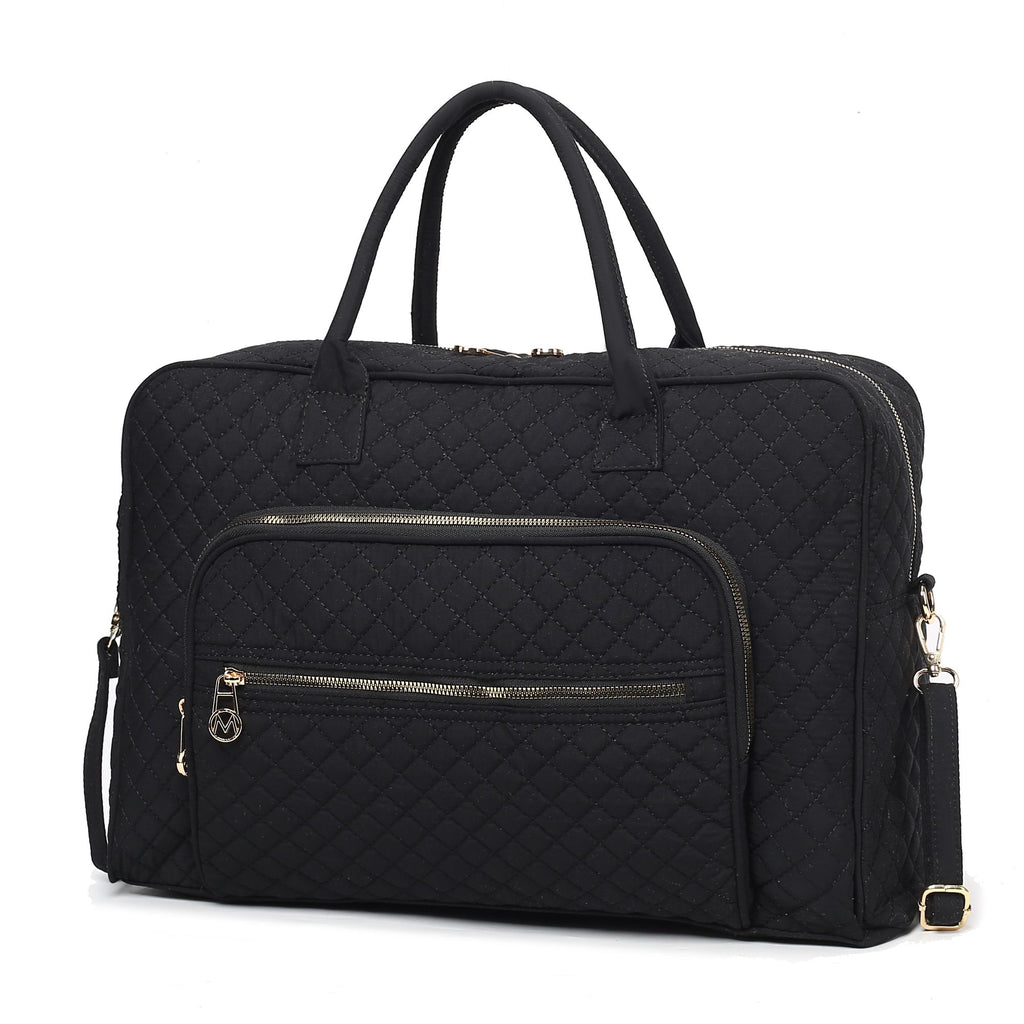 MKF Collection Jayla Solid Quilted Cotton Women Duffle Bag by Mia K
