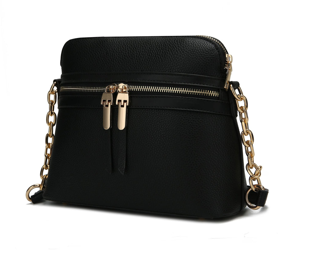 MKF Collection Kelisse Solid Crossbody Handbag Vegabn Leather Women by Mia K