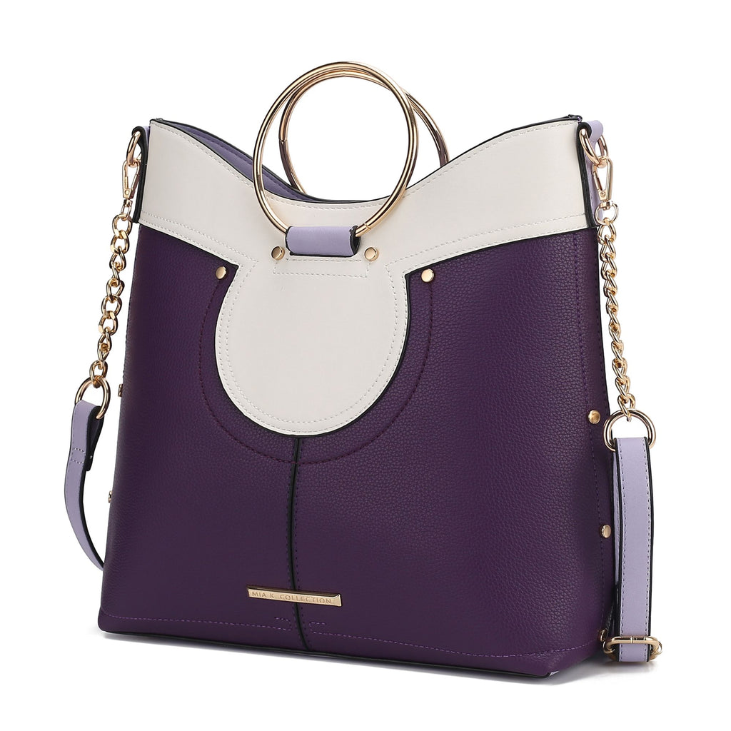 MKF Collection Kylie Top Handle Satchel Handbag Vegan Leather Women by Mia k