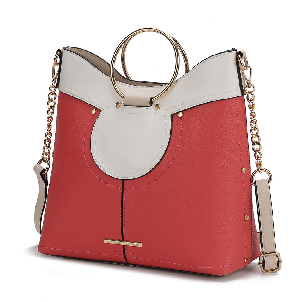 MKF Collection Kylie Top Handle Satchel Handbag Vegan Leather Women by Mia k