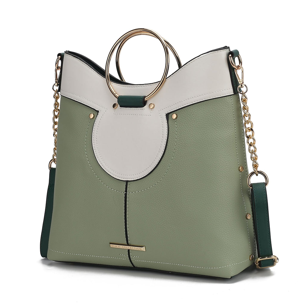 MKF Collection Kylie Top Handle Satchel Handbag Vegan Leather Women by Mia k