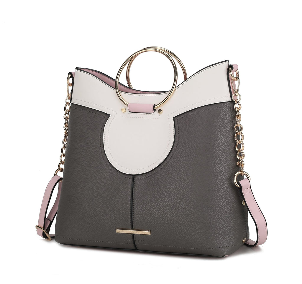 MKF Collection Kylie Top Handle Satchel Handbag Vegan Leather Women by Mia k