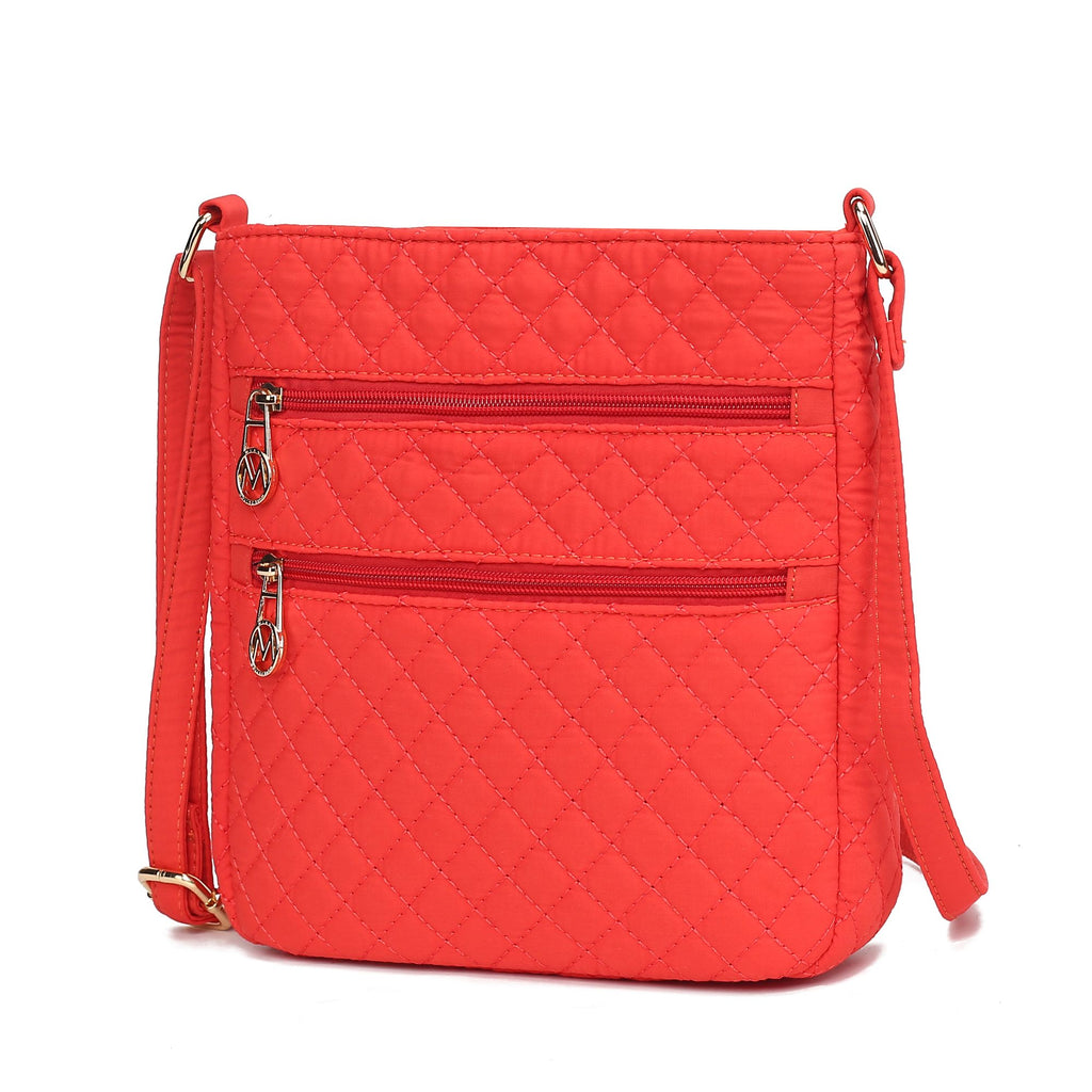 MKF Collection Lainey Solid Quilted Cotton Women's Crossbody Bag by Mia K