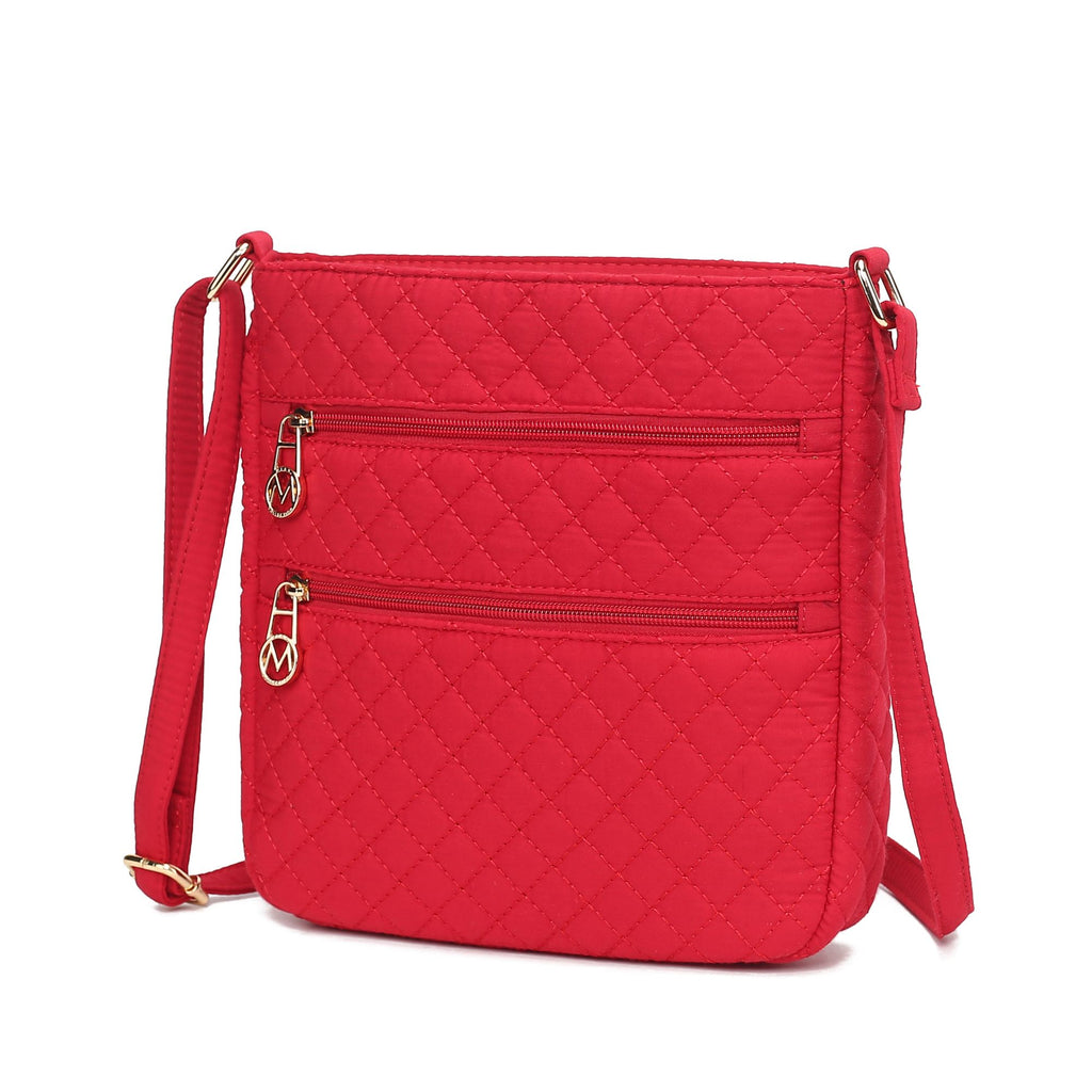 MKF Collection Lainey Solid Quilted Cotton Women's Crossbody Bag by Mia K