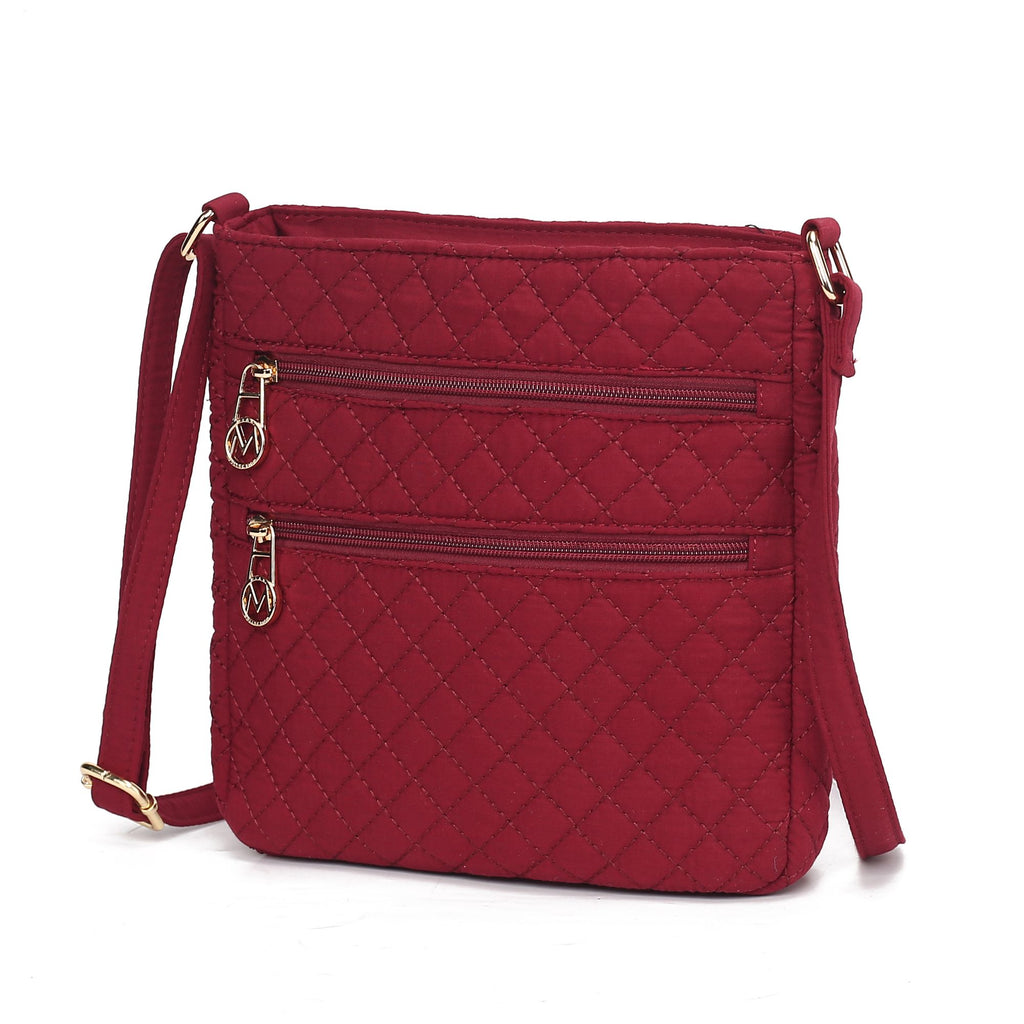 MKF Collection Lainey Solid Quilted Cotton Women's Crossbody Bag by Mia K