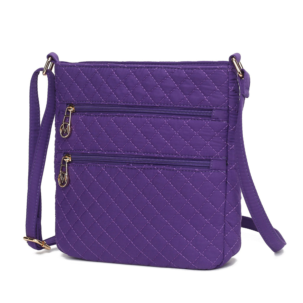 MKF Collection Lainey Solid Quilted Cotton Women's Crossbody Bag by Mia K