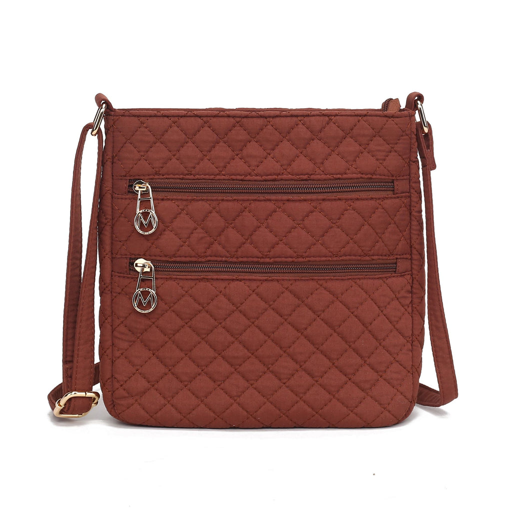 MKF Collection Lainey Solid Quilted Cotton Women's Crossbody Bag by Mia K