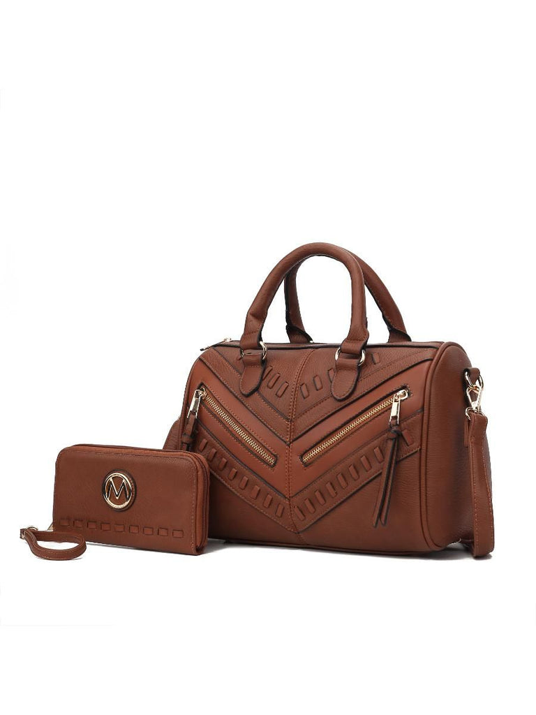 MKF Collection Lara Vegan Leather Women Satchel with wallet by Mia k