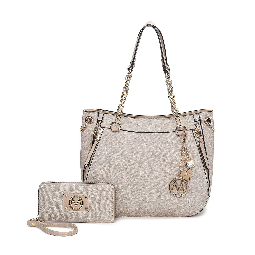 MKF Collection Lina Tote Bag and Wallet set by Mia K