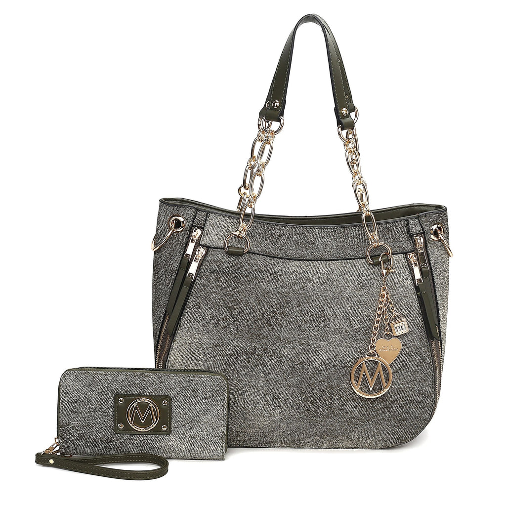 MKF Collection Lina Tote Bag and Wallet set by Mia K