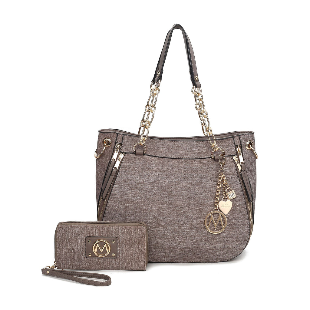 MKF Collection Lina Tote Bag and Wallet set by Mia K