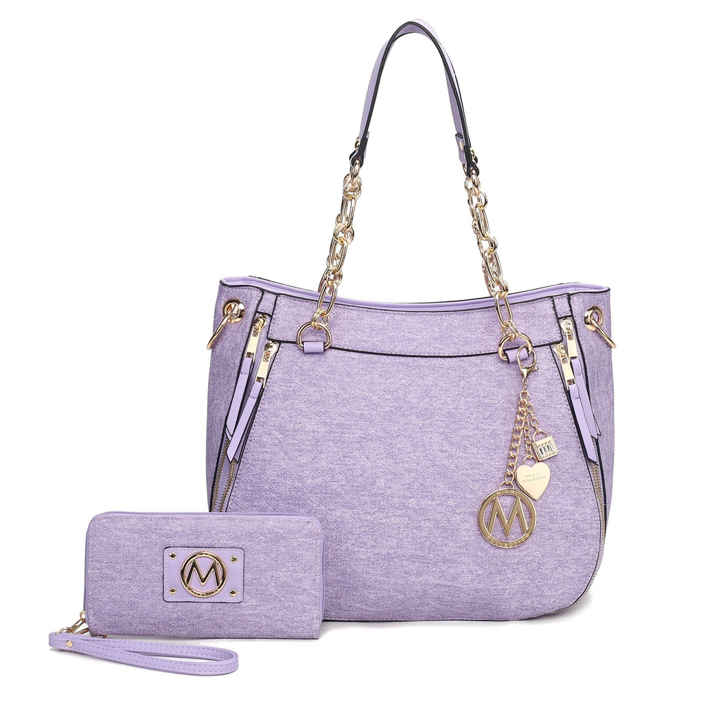 MKF Collection Lina Tote Bag and Wallet set by Mia K