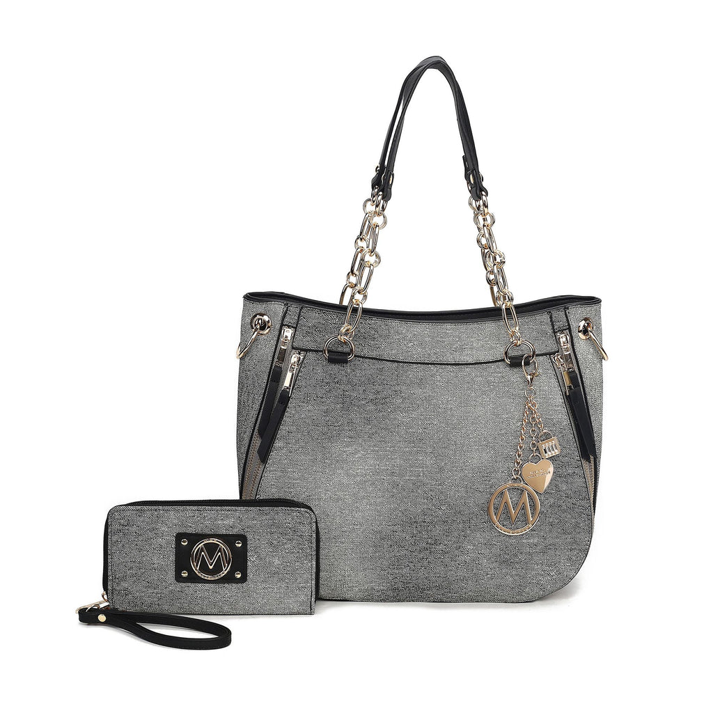 MKF Collection Lina Tote Bag and Wallet set by Mia K