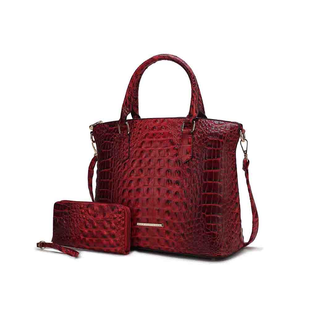 MKF Collection Liora Croc Embossed Tote Bag with Wallet by Mia K