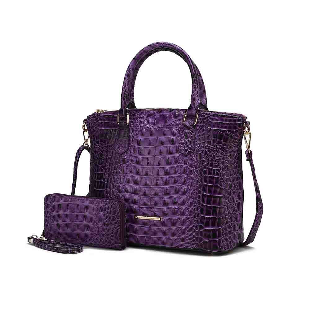 MKF Collection Liora Croc Embossed Tote Bag with Wallet by Mia K