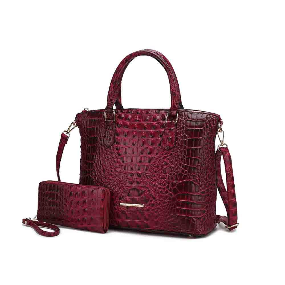 MKF Collection Liora Croc Embossed Tote Bag with Wallet by Mia K