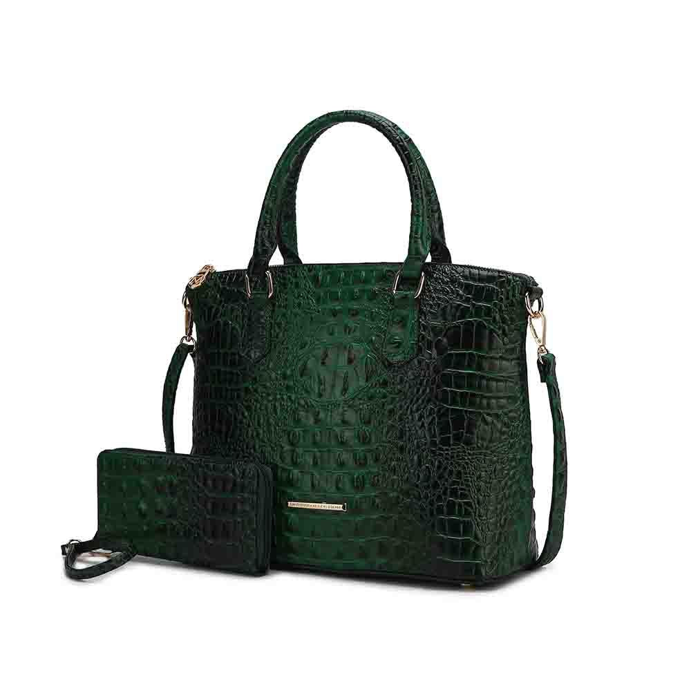 MKF Collection Liora Croc Embossed Tote Bag with Wallet by Mia K