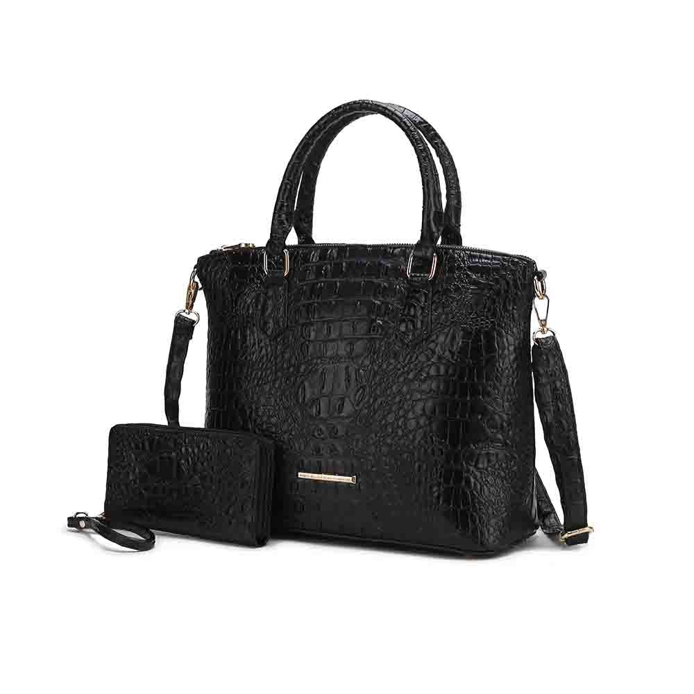 MKF Collection Liora Croc Embossed Tote Bag with Wallet by Mia K