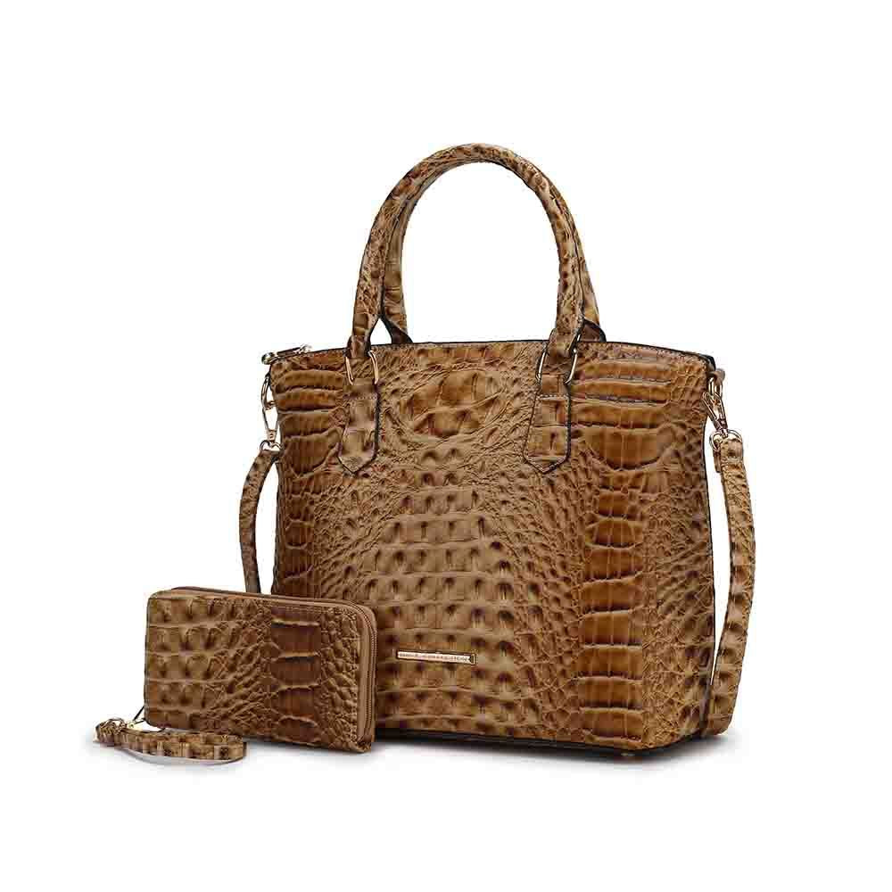 MKF Collection Liora Croc Embossed Tote Bag with Wallet by Mia K