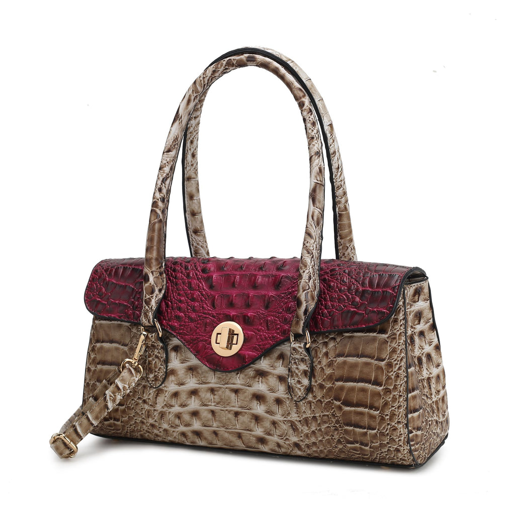 MKF Collection Liviana Shoulder Women's Elegant Bag Croc-Embossed by Mia K.