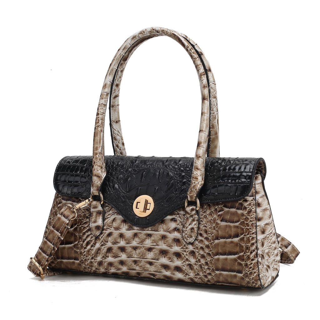 MKF Collection Liviana Shoulder Women's Elegant Bag Croc-Embossed by Mia K.