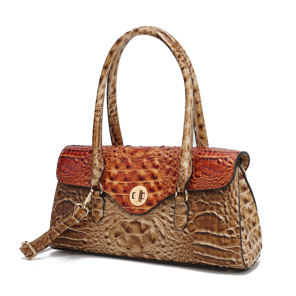 MKF Collection Liviana Shoulder Women's Elegant Bag Croc-Embossed by Mia K.
