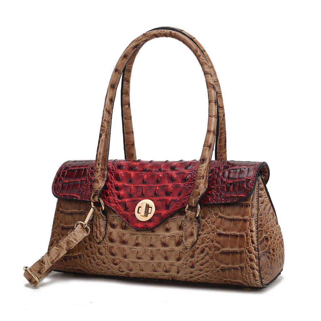 MKF Collection Liviana Shoulder Women's Elegant Bag Croc-Embossed by Mia K.