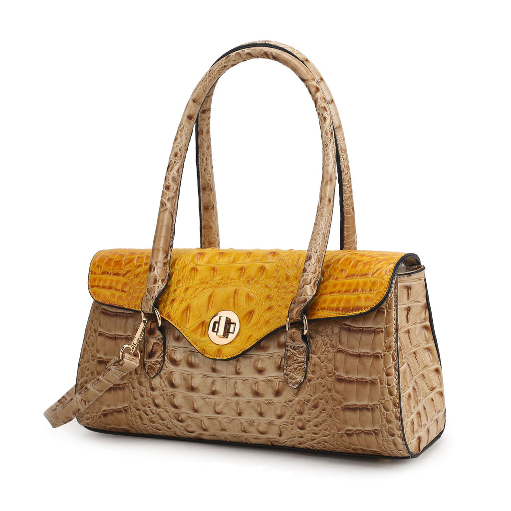 MKF Collection Liviana Shoulder Women's Elegant Bag Croc-Embossed by Mia K.
